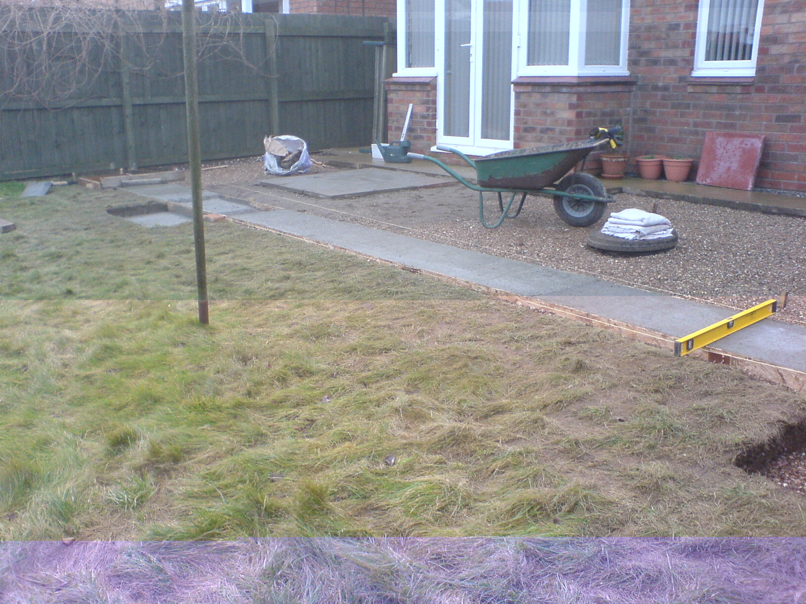 Site has been cleared and the foundations prepared.